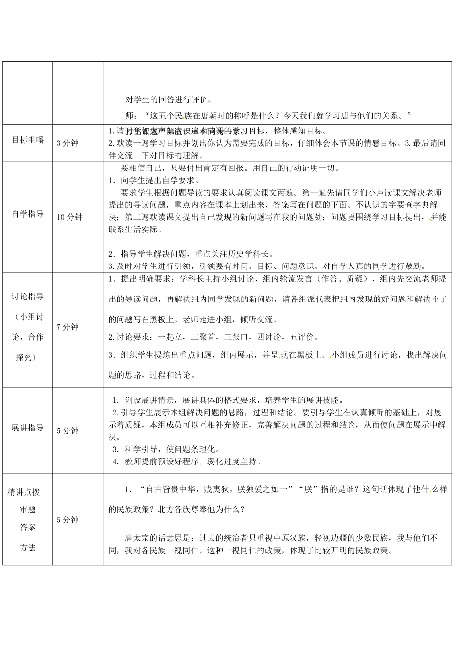 山东省济阳县竞业园学校七年级历史下册 第5课“和同为一家”导学案 新人教版_第2页