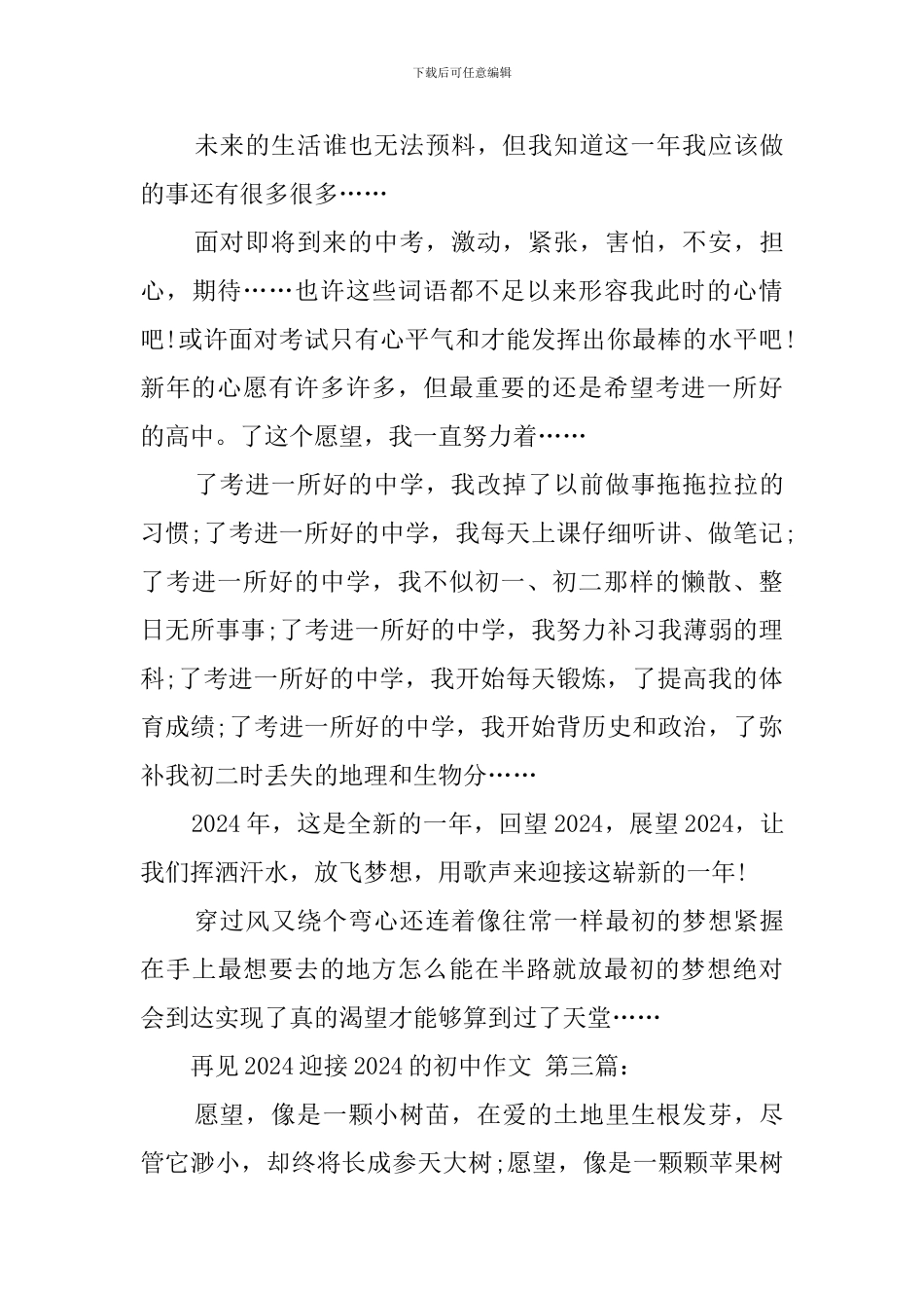 再见2024迎接2024的初中作文_第3页