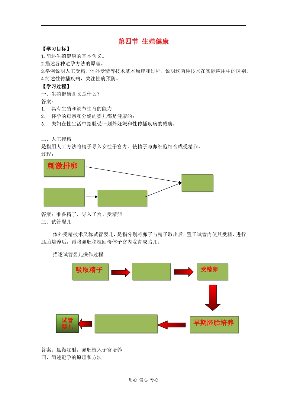 高中生物：1.4 生殖健康 学案新人教版选修2_第1页