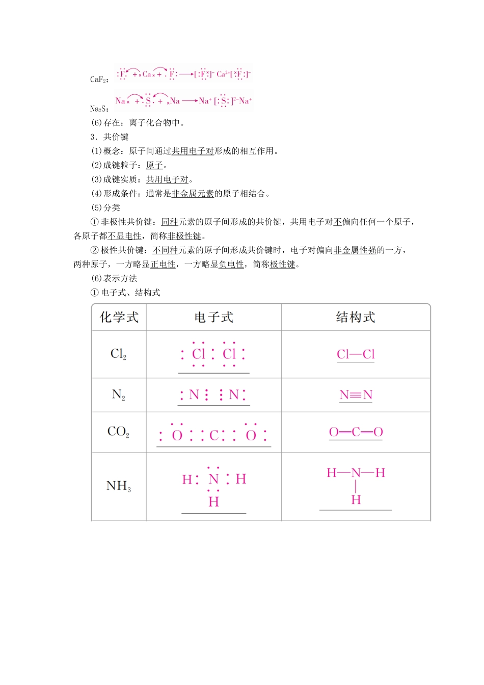 （全国版）高考化学一轮复习 第5章 物质结构 元素周期律 第3节 化学键学案-人教版高三全册化学学案_第2页