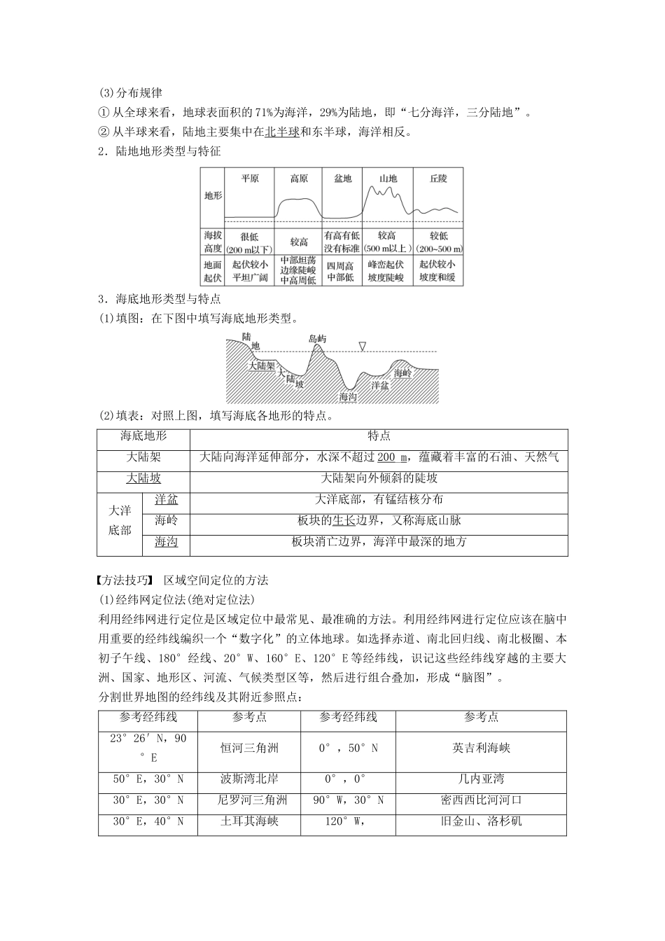 高考地理大一轮复习 区域地理 第一章 第35讲 世界地理概况学案 湘教版-湘教版高三全册地理学案_第2页