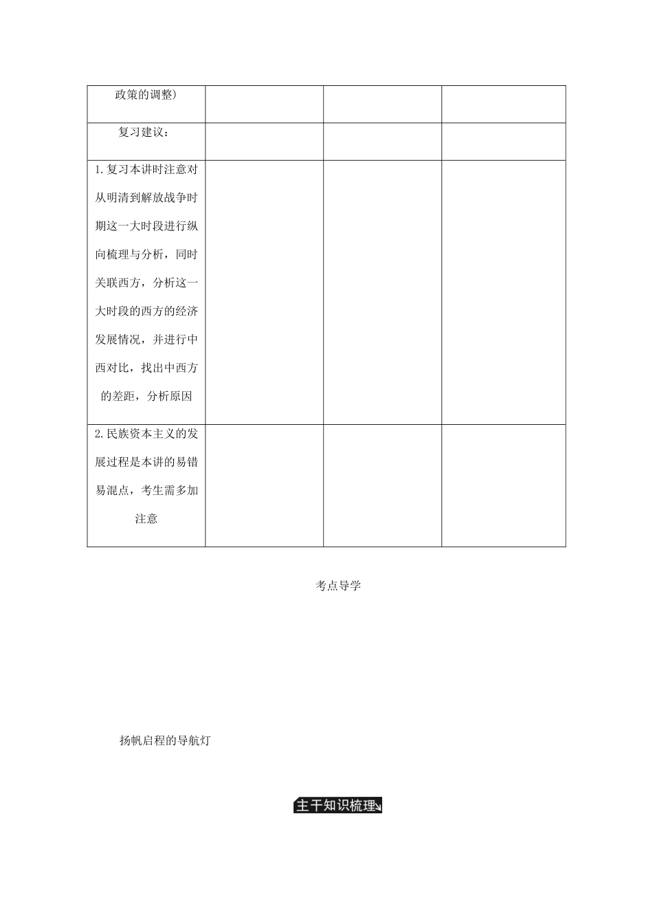 （江苏专版）高考历史总复习 第十单元 近代中国经济结构的变动与资本主义的曲折发展 第22讲 中国民族资本主义的曲折发展学案-人教版高三全册历史学案_第2页