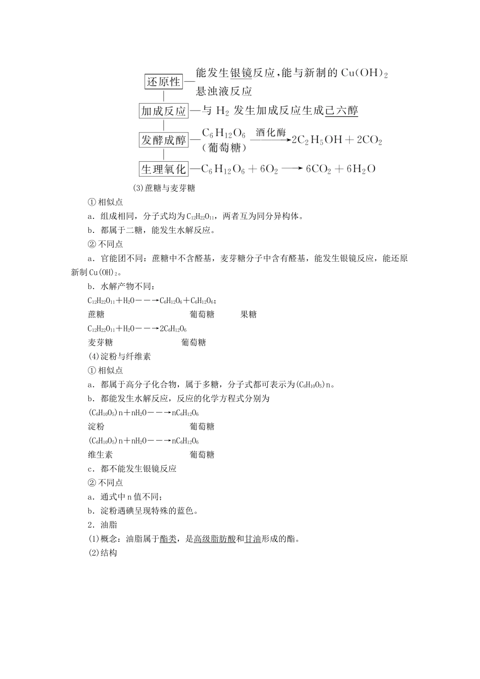 （通用版）高考化学微一轮复习 第41讲 生命中的基础有机化学物质合成有机高分子学案-人教版高三全册化学学案_第2页