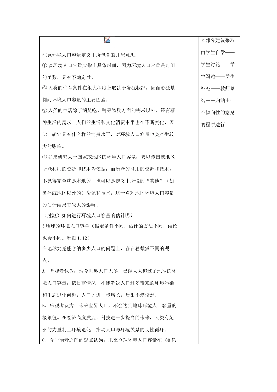 安徽省灵璧中学高一地理 人口的合理容量导学案_第2页