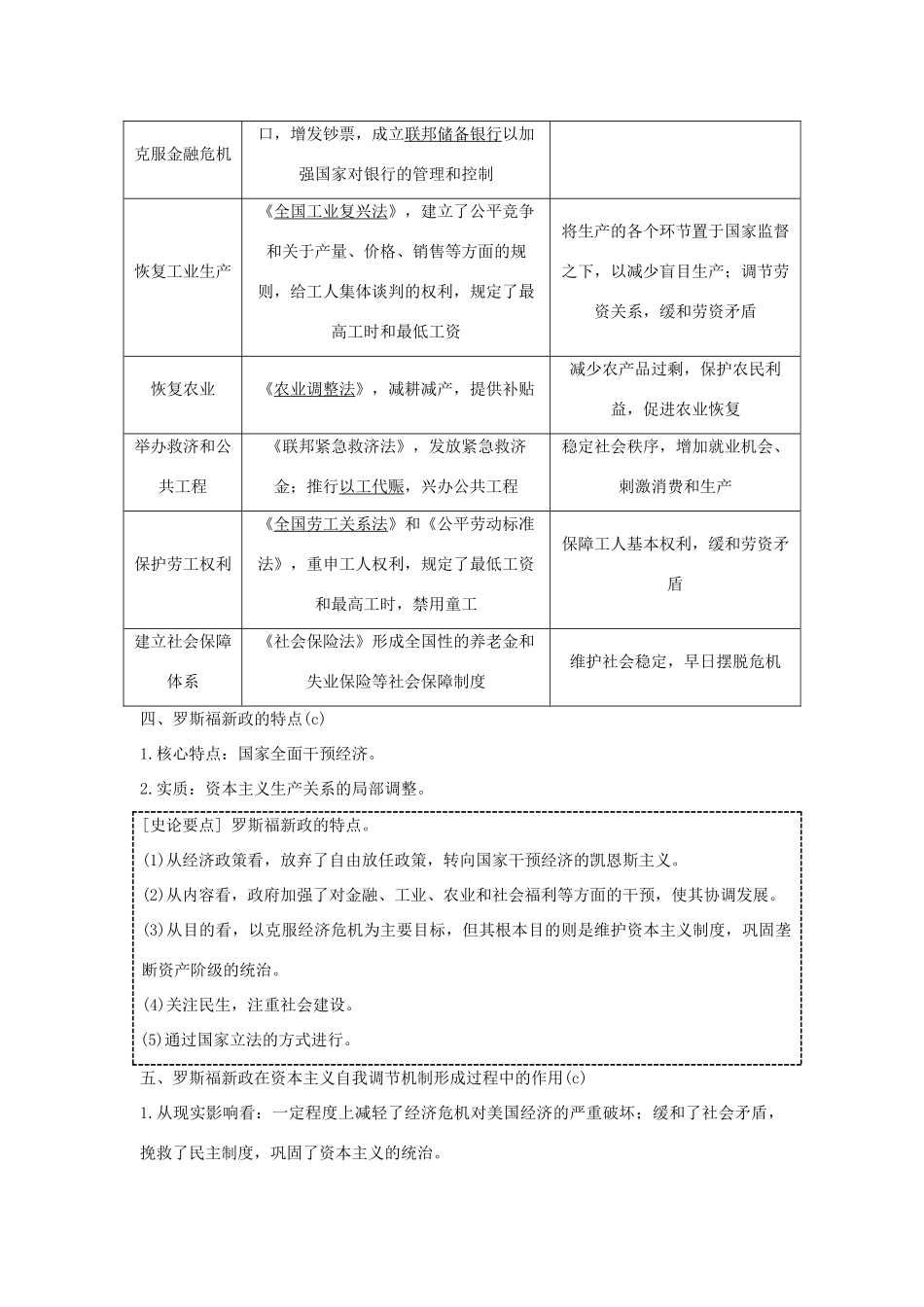 （浙江专版）高考历史大一轮复习 专题十一 世界资本主义经济政策的调整与苏联的社会主义建设 第25讲 罗斯福新政与当代资本主义学案-人教版高三全册历史学案_第3页