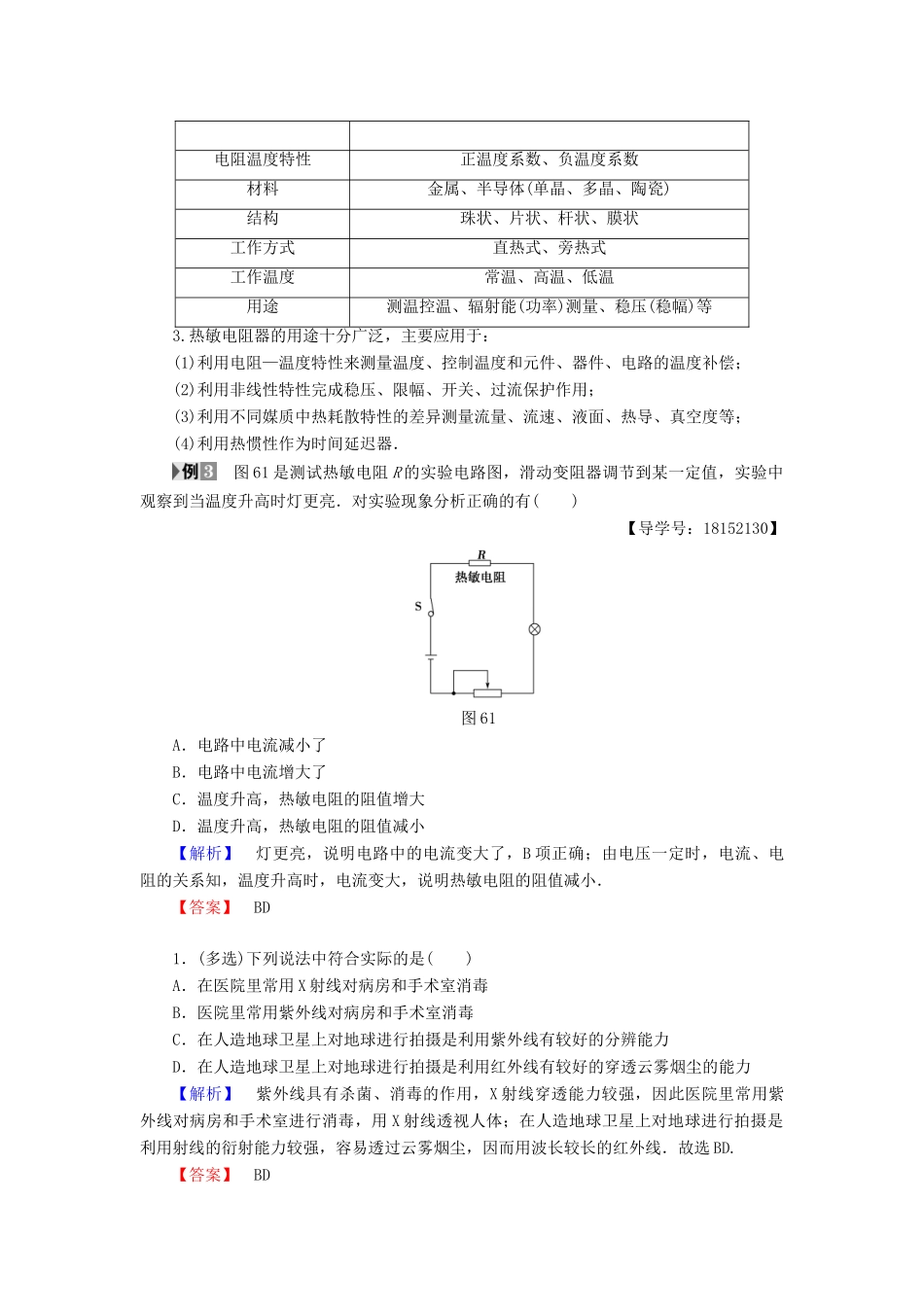高中物理 第6章 电磁波与信息时代章末分层突破学案 鲁科版选修1-1-鲁科版高二选修1-1物理学案_第3页