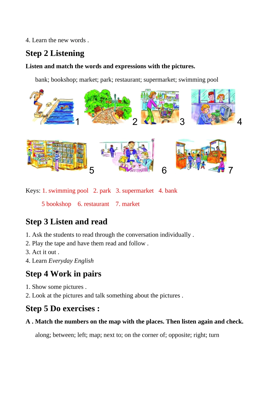 八年级英语 Module 8 Around town学案_第3页