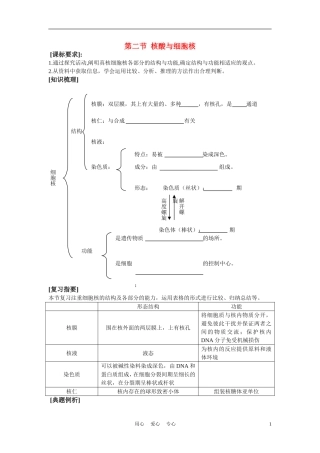 高中生物《核酸与细胞核》学案5 中图版必修1