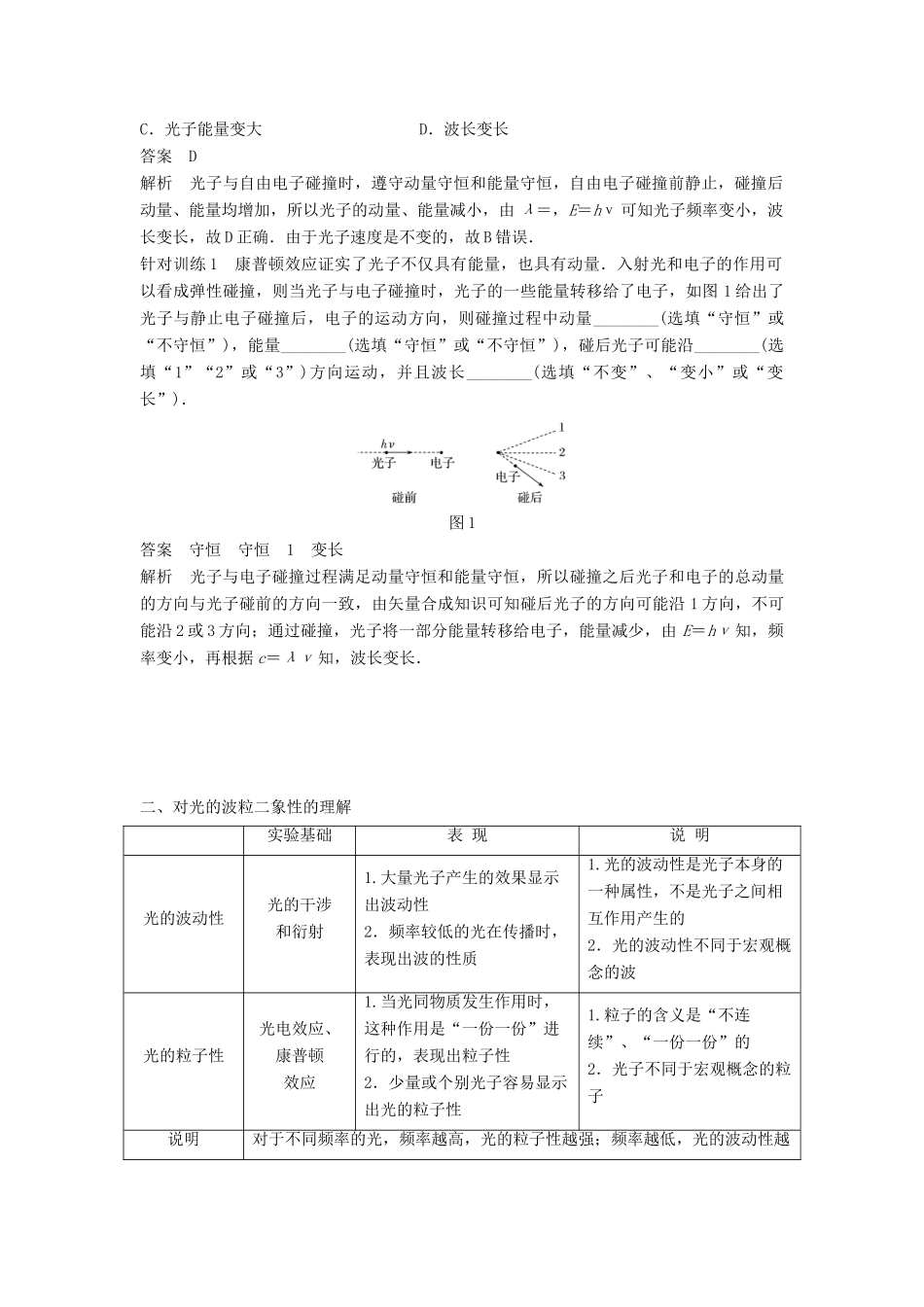 高中物理 第5章 波与粒子 2 康普顿效应学案 鲁科版选修3-5-鲁科版高二选修3-5物理学案_第2页