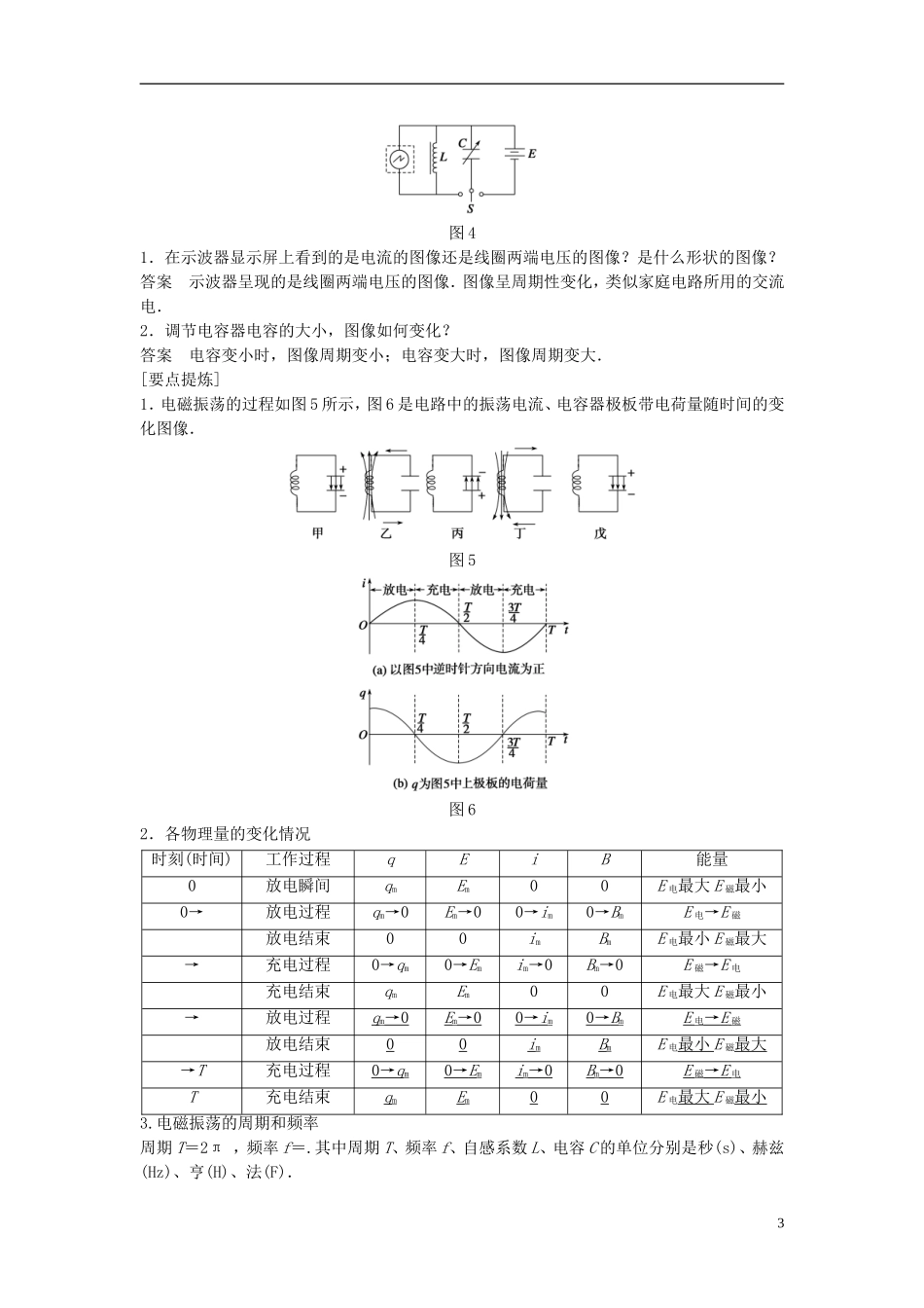 高中物理 第3章 电磁场与电磁波 3.1 麦克斯韦的电磁场理论 电磁波的发现学案 沪科版选修3-4-沪科版高二选修3-4物理学案_第3页