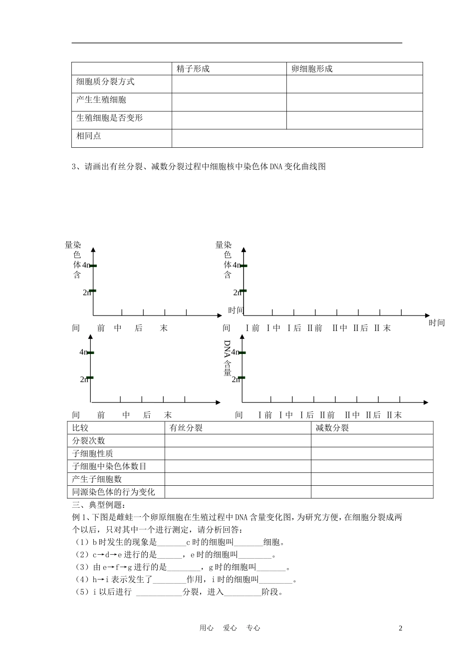 高中生物《减数分裂与配子形成》学案5 中图版必修2_第2页