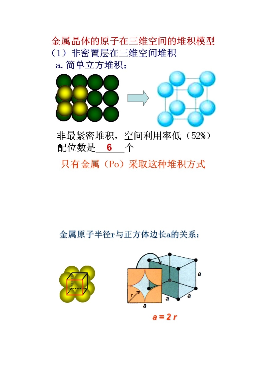 本课程 第二课 金属晶体的空间占有率学案-人教版高二全册化学学案_第2页