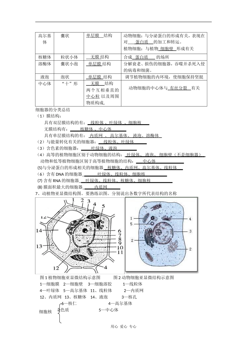 高中生物：第2章《细胞的结构》学案（1）浙科版必修1_第2页