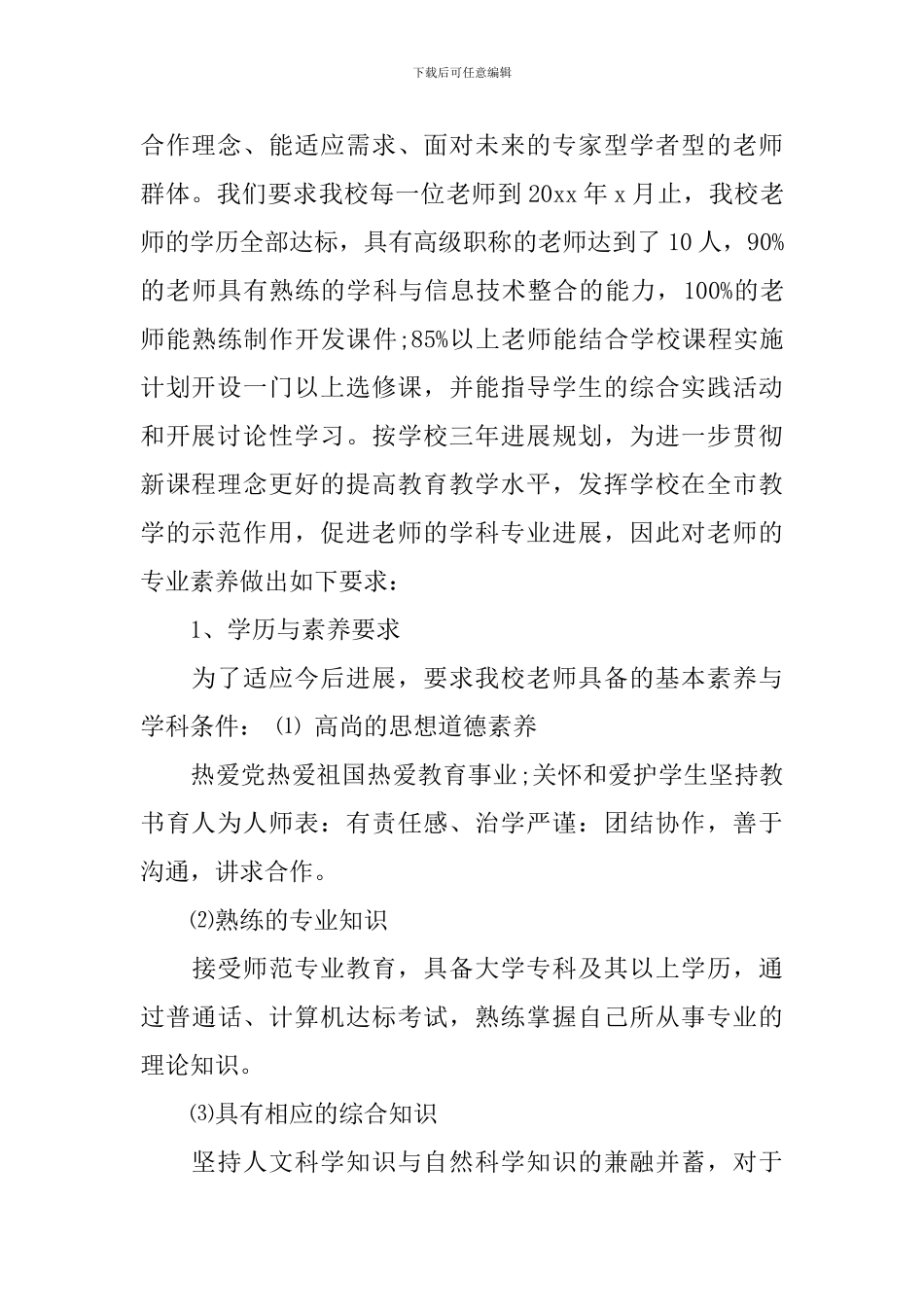 2024年高中教师专业发展规划书_第2页