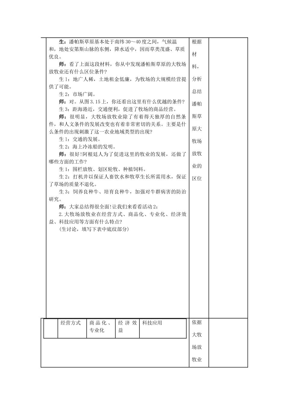 安徽省灵璧中学高一地理 大牧场放牧业导学案_第3页