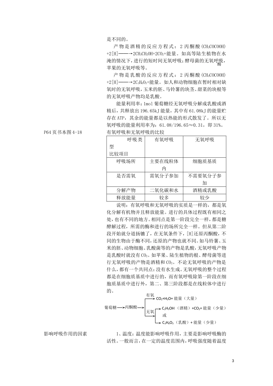 高中生物《细胞呼吸》学案3 苏教版必修1_第3页