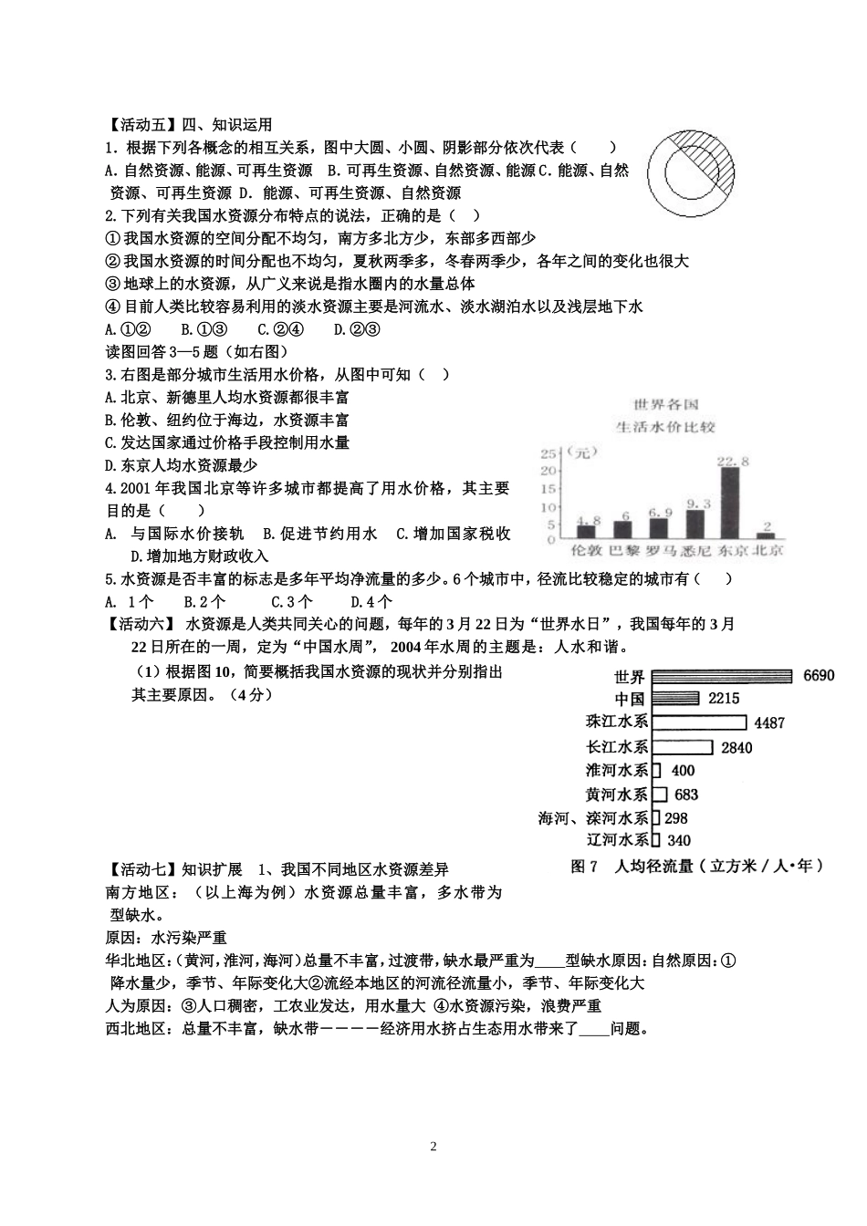 高中生物：自然资源的开发与保护学案人教版选修6_第2页