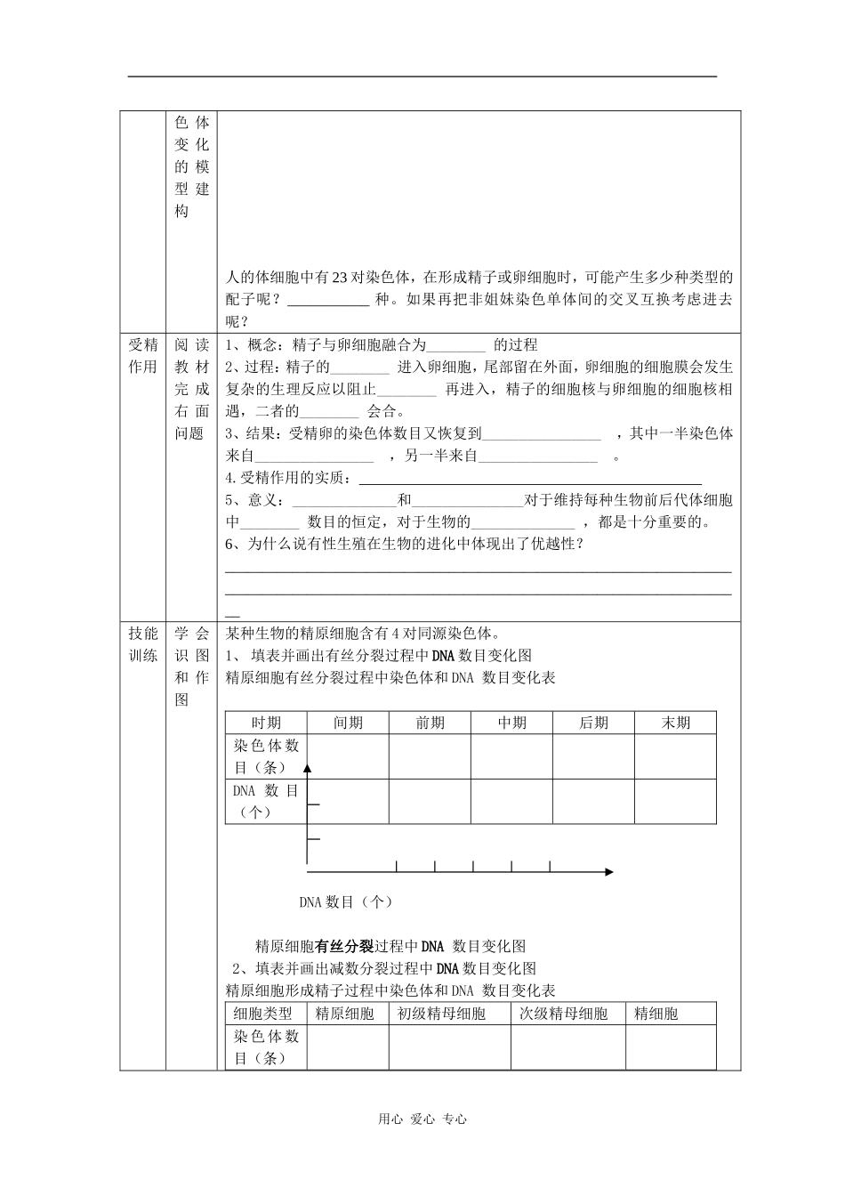 高中生物：受精作用学案导学 新人教版必修2_第2页