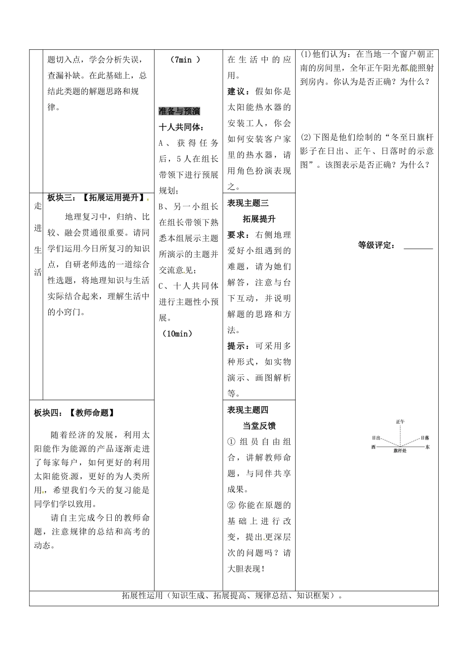 安徽省铜陵市铜都双语学校高三地理 地球运动复习学案1_第2页