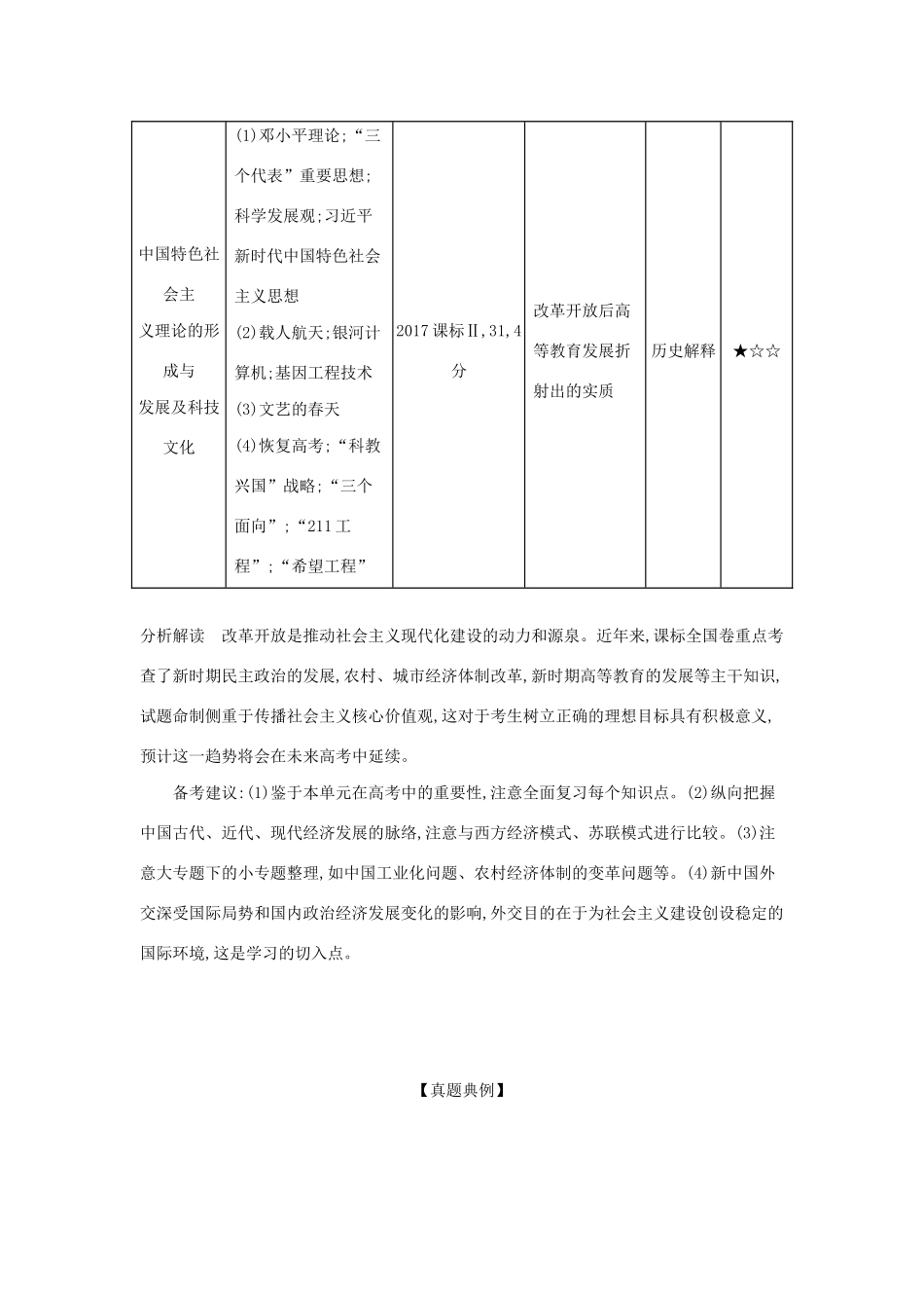 （课标版 A版）高考历史总复习 第十二单元 改革开放的新时代学案（含解析）-人教版高三全册历史学案_第2页