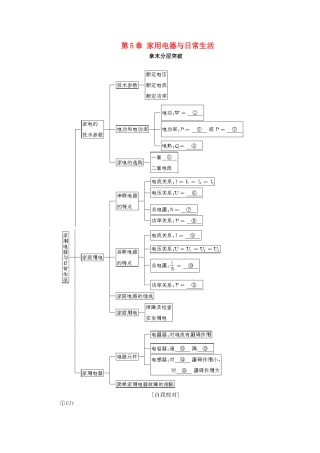 高中物理 第5章 家用电器与日常生活章末分层突破学案 鲁科版选修1-1-鲁科版高二选修1-1物理学案