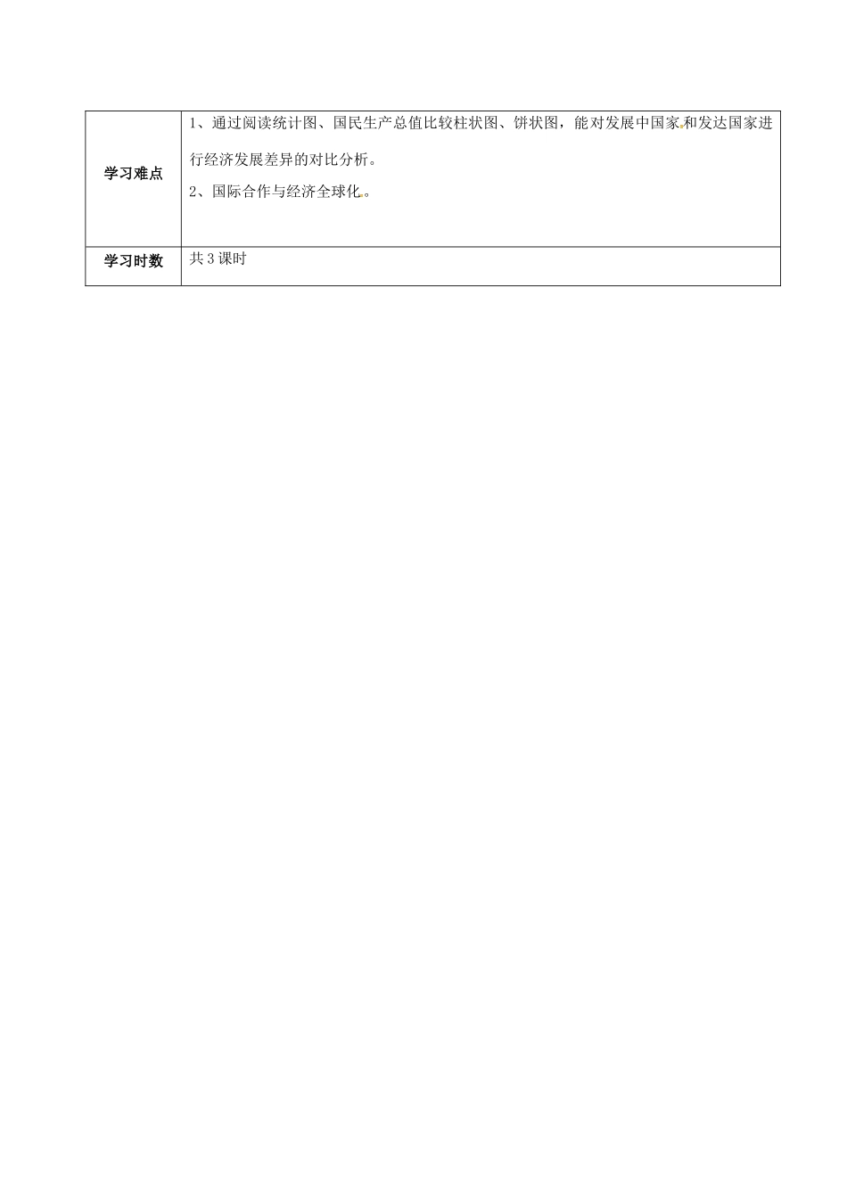 七年级地理上册 第5章 世界的发展差异内容概况导学案 （新版）湘教版-（新版）湘教版初中七年级上册地理学案_第2页
