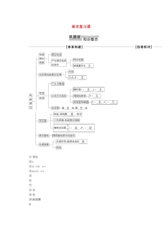高中物理 第3章 章末复习课学案 新人教版选修1-1-新人教版高二选修1-1物理学案