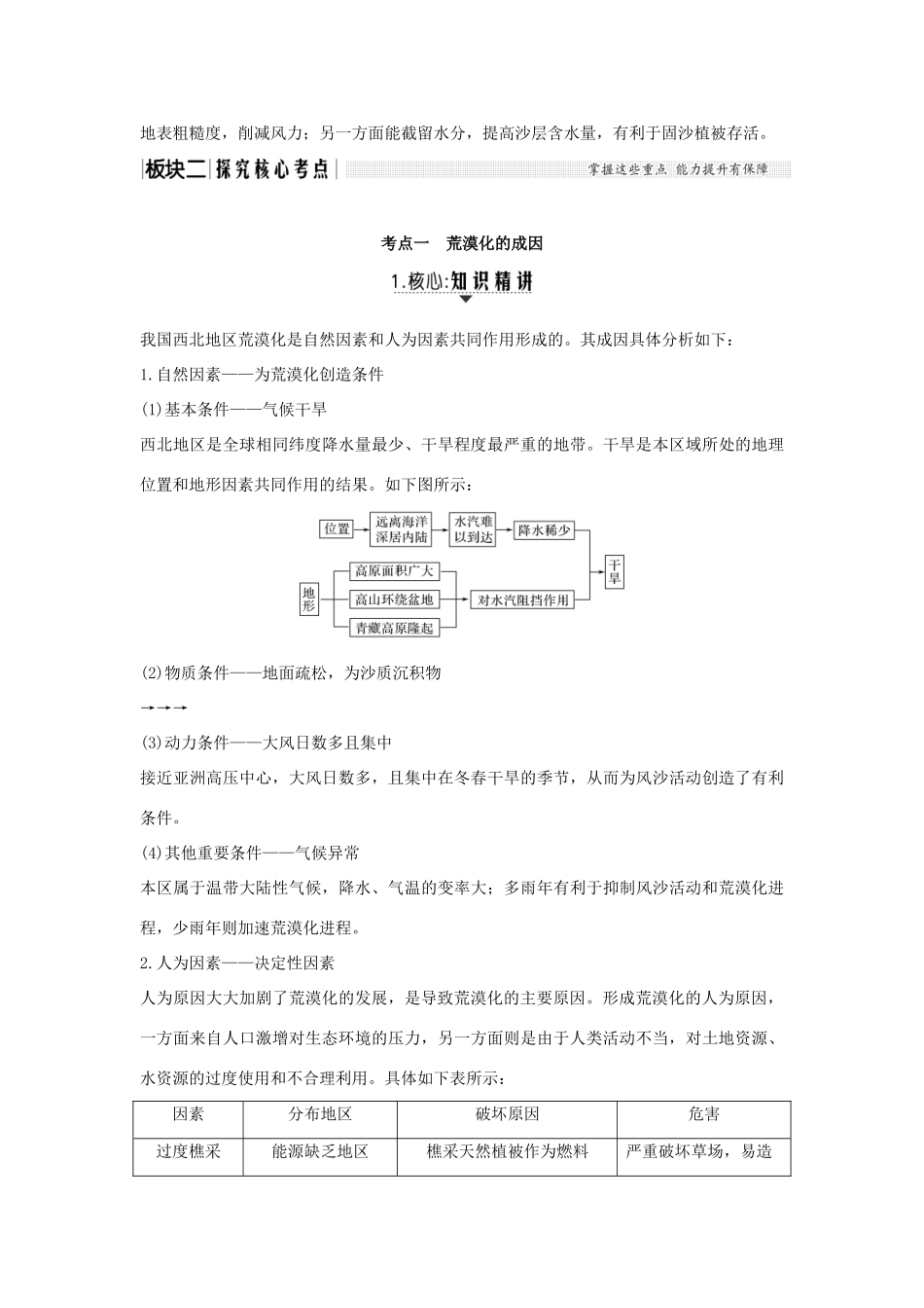 高考地理大一轮复习 第十单元 第30讲 荒漠化的危害与治理——以我国西北地区为例学案 湘教版-湘教版高三全册地理学案_第3页