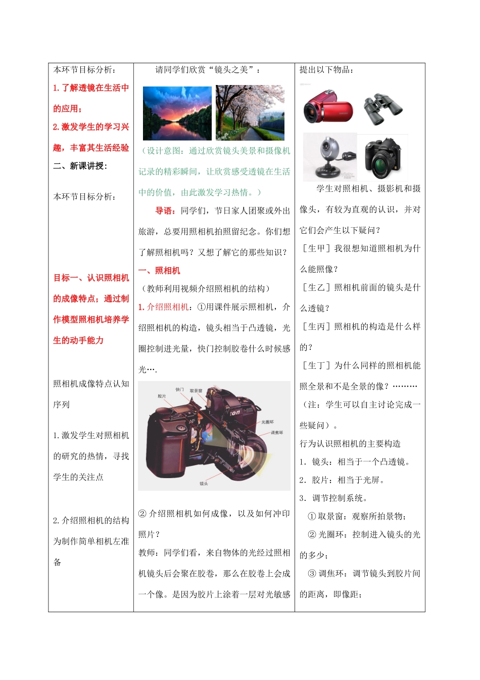 （水滴系列）八年级物理上册 第5章 透镜及其应用 第2节 生活中的透镜教案 （新版）新人教版-（新版）新人教版初中八年级上册物理教案_第2页