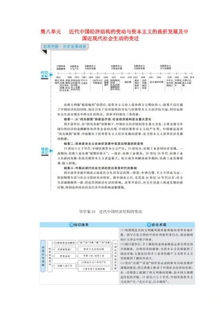 （赢在微点）高考历史总复习 24 近代中国经济结构的变动导学案（含解析）新人教版-新人教版高三全册历史学案