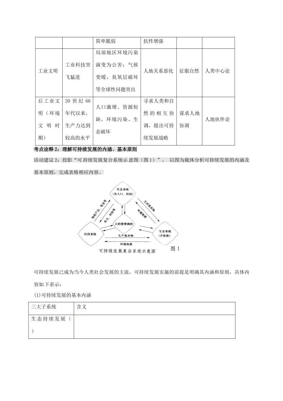 高考地理 专题七 人类与高考地理环境的协调发展（第1课时）学案-人教版高三全册地理学案_第2页