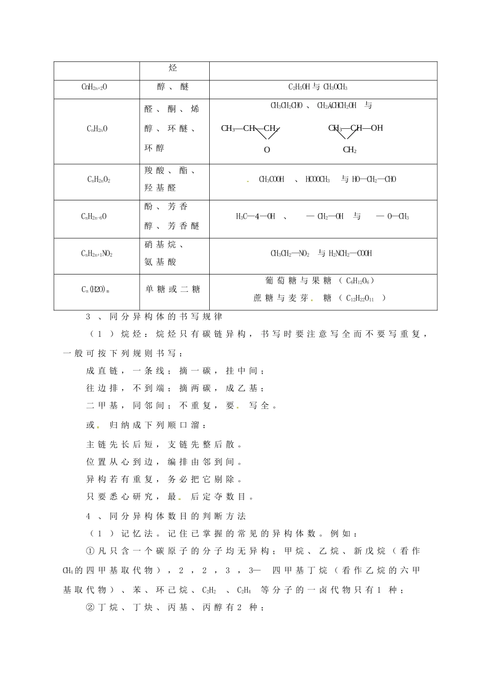 安徽省怀远县包集中学高中化学《有机化学基础》烷烃学案（二）学案_第3页