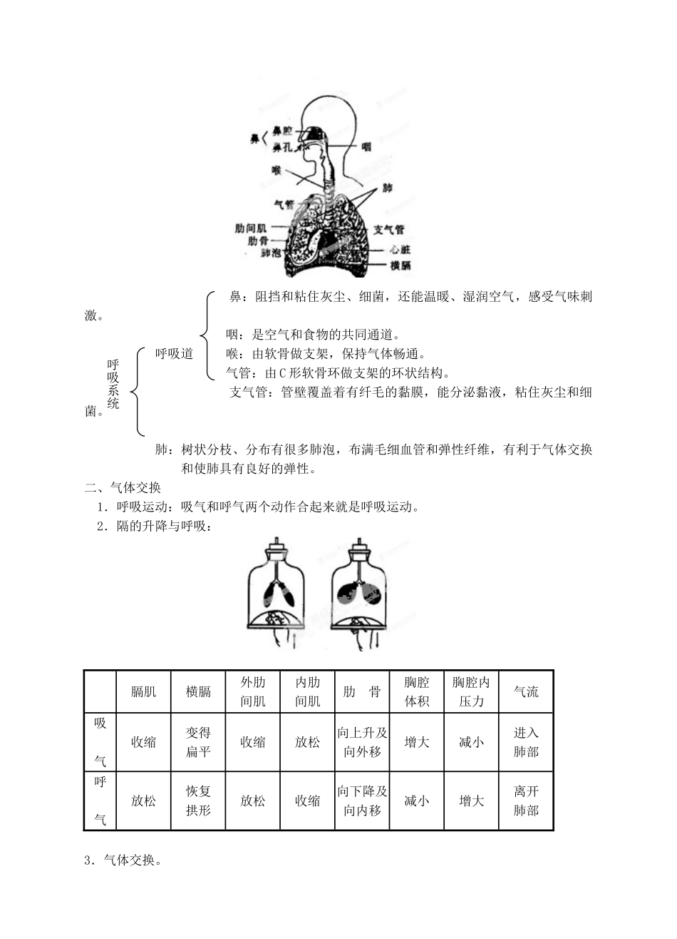 浙江省临海市新概念教育咨询有限公司八年级科学下册 第二章《《第4节 生物是怎样呼吸的》学案 浙教版_第2页