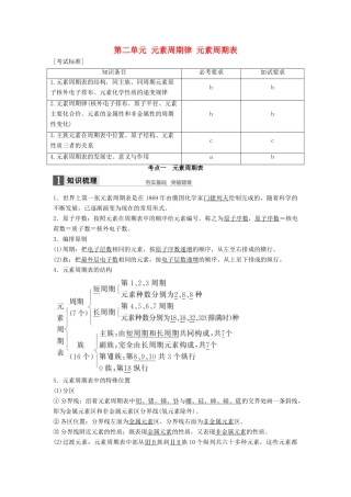 （浙江专用）高考化学一轮复习 专题3 微观结构与物质的多样性 第二单元 元素周期律 元素周期表学案 苏教版-苏教版高三全册化学学案