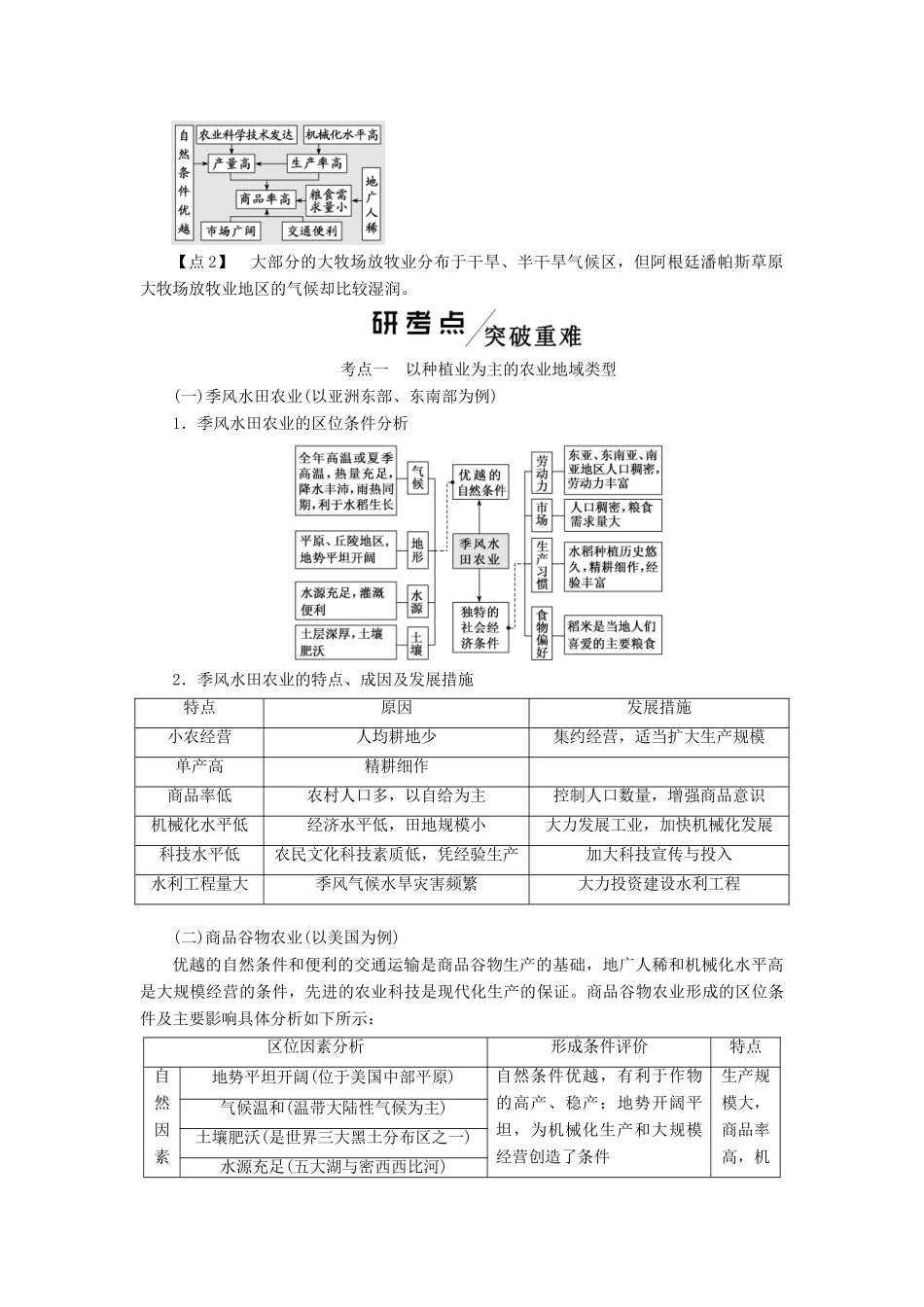 版高考地理一轮复习 第二模块 人文地理 第三章 农业地域的形成与发展 第二讲 农业地域类型学案（含解析）新人教版-新人教版高三全册地理学案_第2页