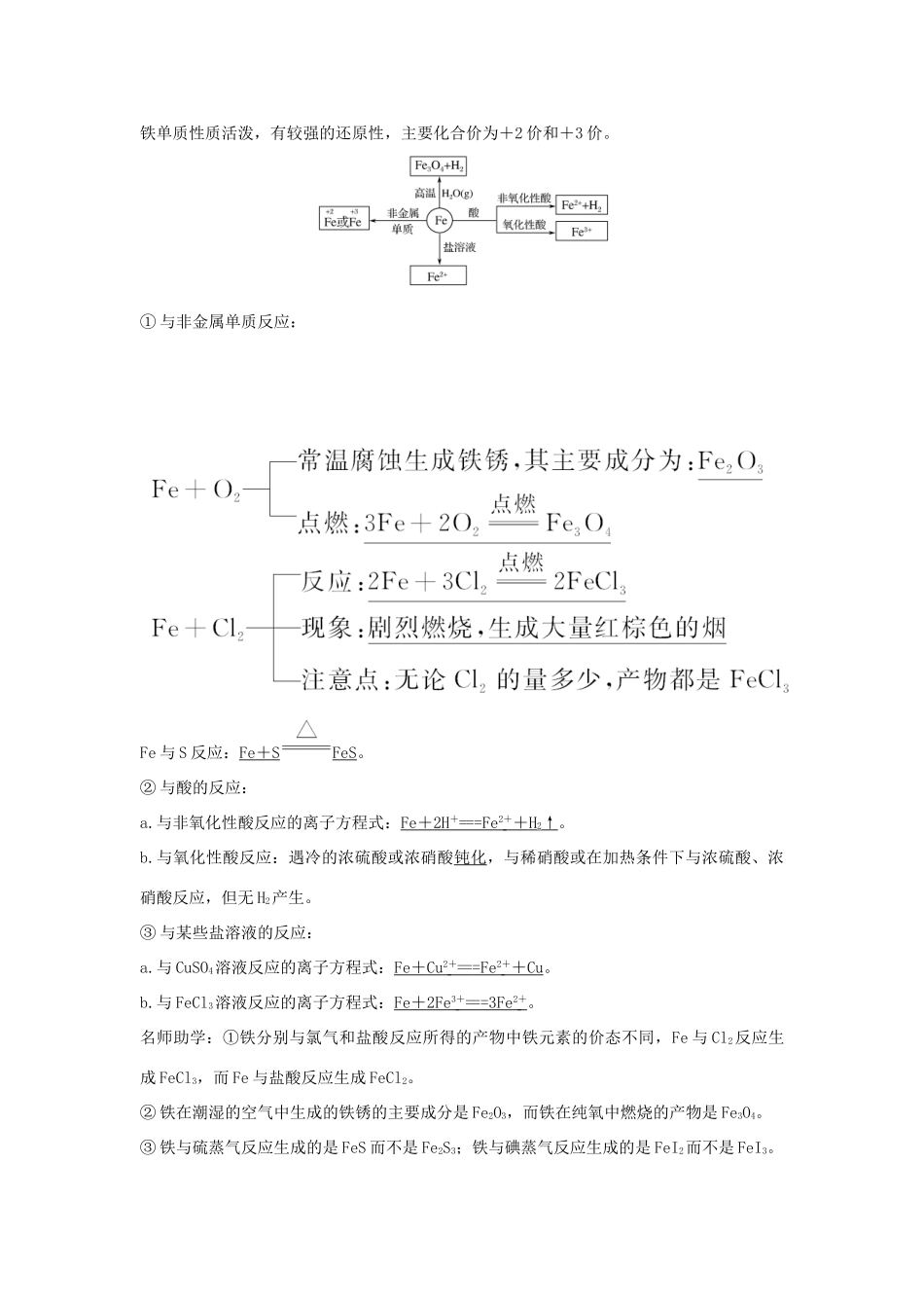 （江苏专用）高考化学 专题二 第3讲 铁、铜的获取及应用学案-人教版高三全册化学学案_第2页