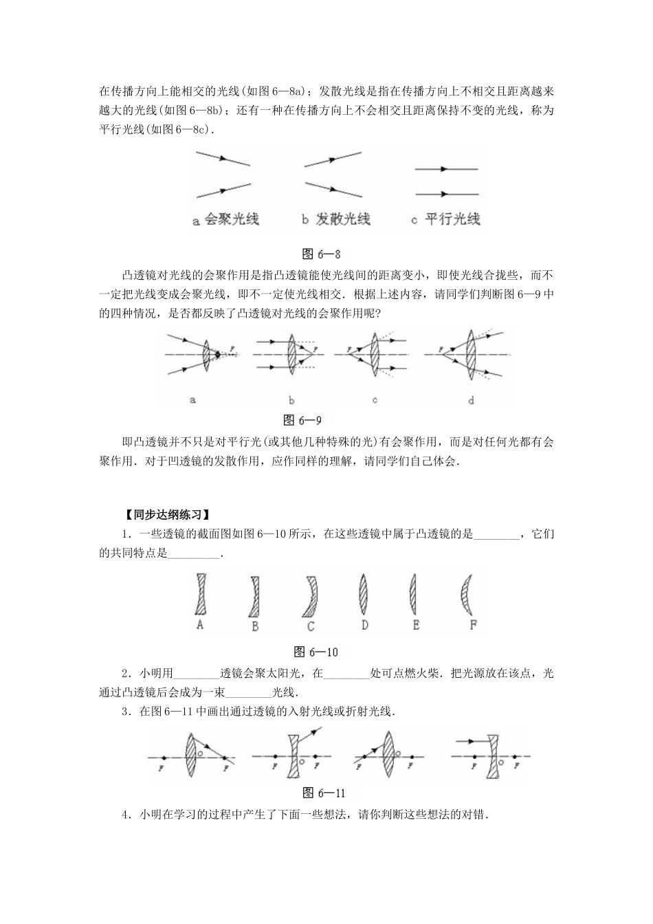 八年级物理上册 《透镜》学案 人教新课标版_第2页