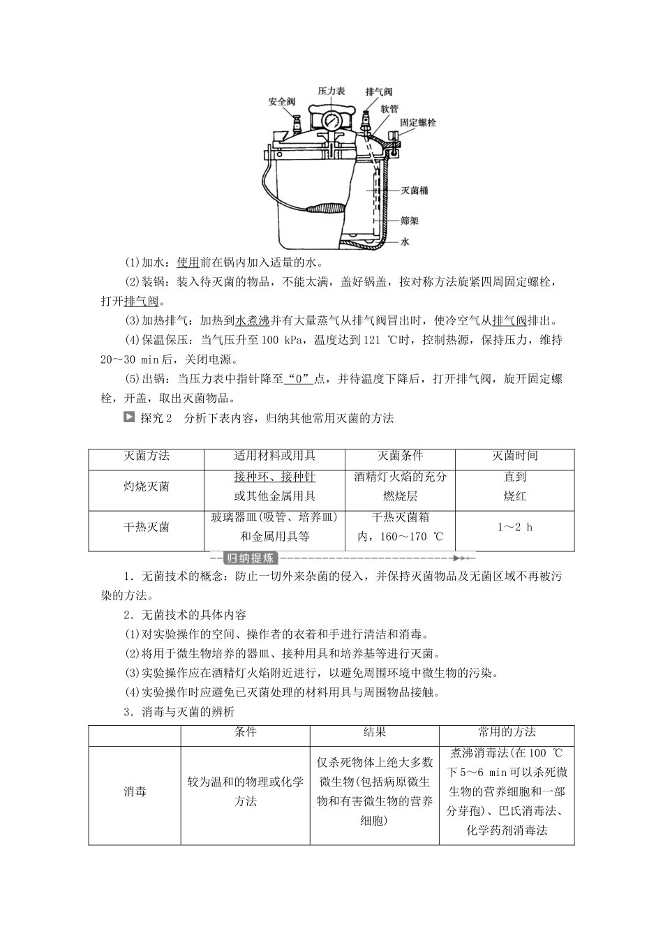 高中生物 第一章 无菌操作技术实践 第一节 微生物的分离和培养 第1课时 微生物分离和培养的基本理论学案 苏教版选修1-苏教版高二选修1生物学案_第3页