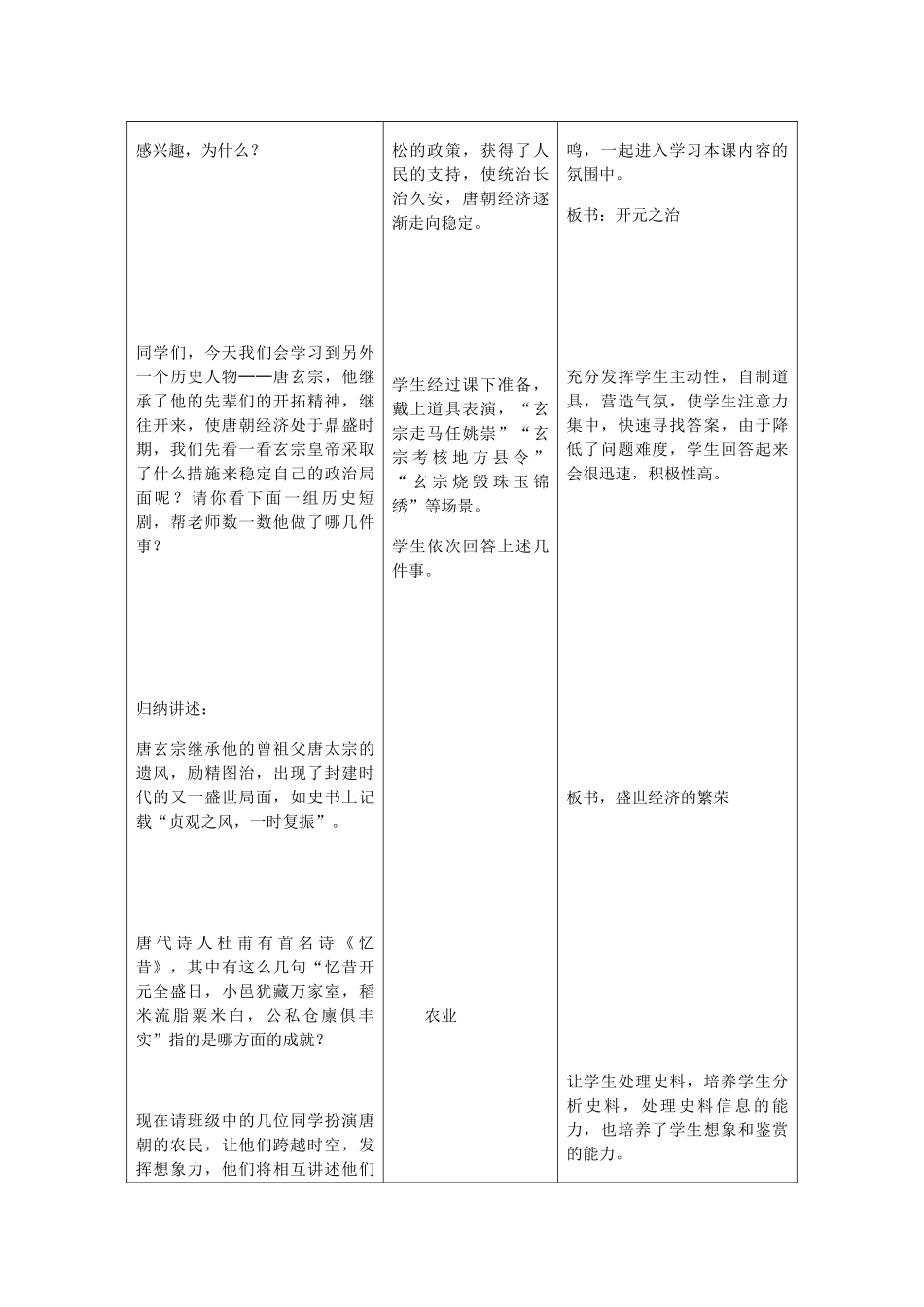 七年级历史下第3课 开元盛世 教案_第3页