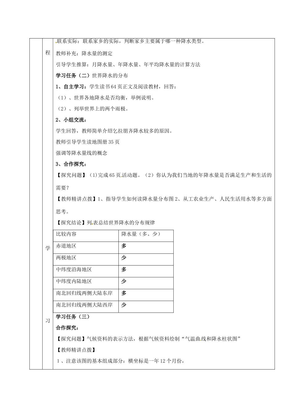 七年级地理上册 第4章 第2节 气温和降水导学案2 （新版）湘教版-（新版）湘教版初中七年级上册地理学案_第2页