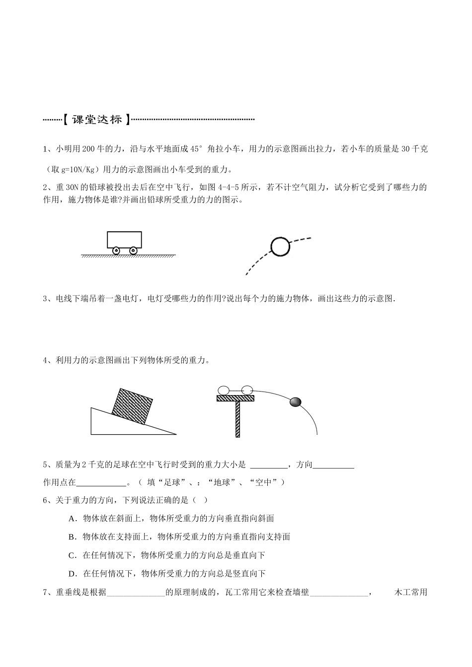 第二节+重力+力的图示（第2课时）_第3页
