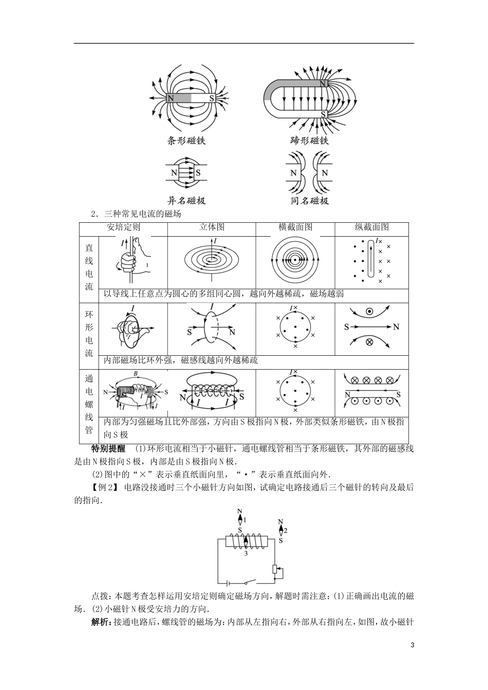 高中物理 第三章 磁场 第二节 磁感应强度课堂探究学案 新人教版选修3-1-新人教版高二选修3-1物理学案_第3页
