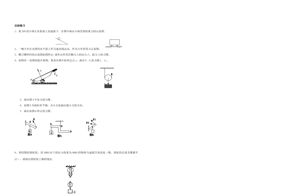 中考物理 复习学案十一力学作图专题_第3页