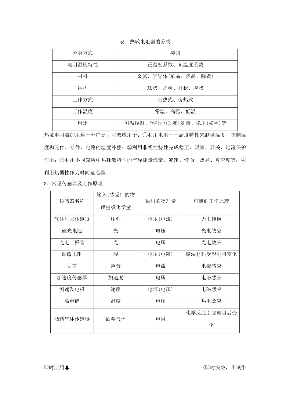 高中物理 第三章 电磁技术与社会发展 2 第三节 传感器及其应用学案 粤教版选修1-1-粤教版高二选修1-1物理学案_第3页