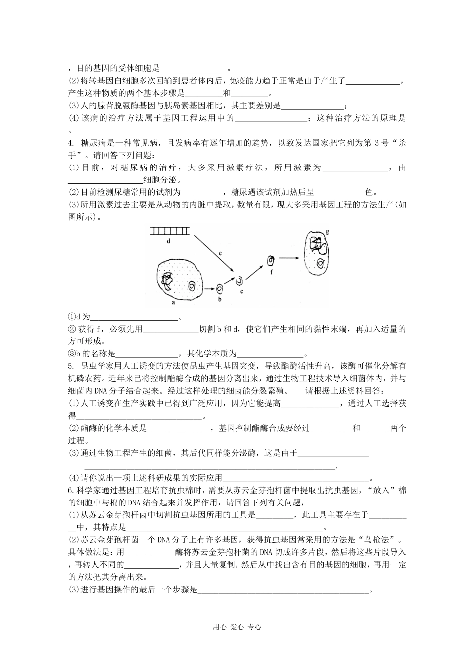 高中生物：1.1.2《基因工程的应用》学案（1）（中图版选修3）_第3页