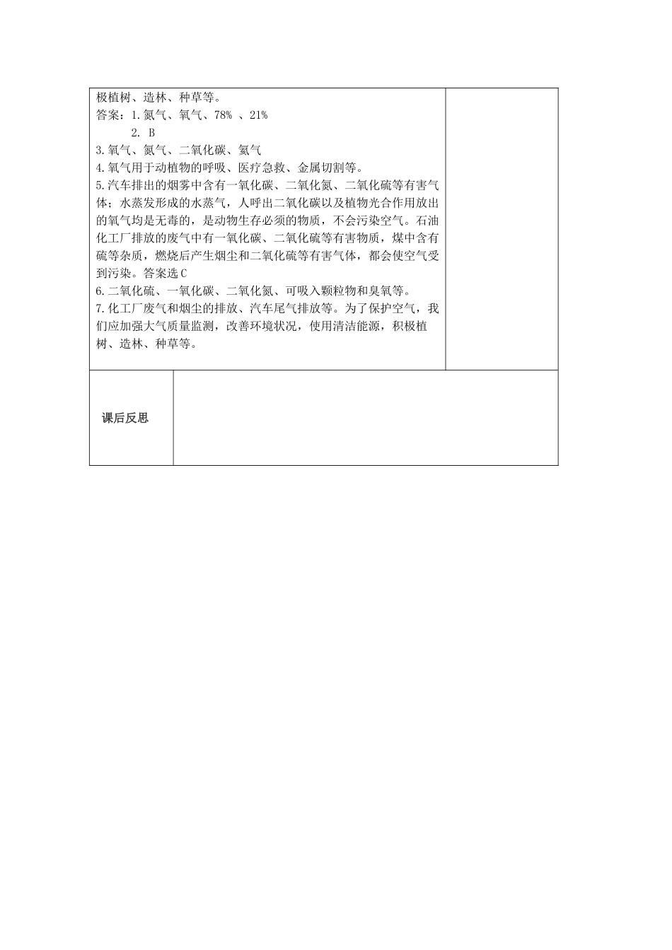 山东省东营区一中八年级化学全册 2.1 空气学案 新人教版（五四学制）_第3页