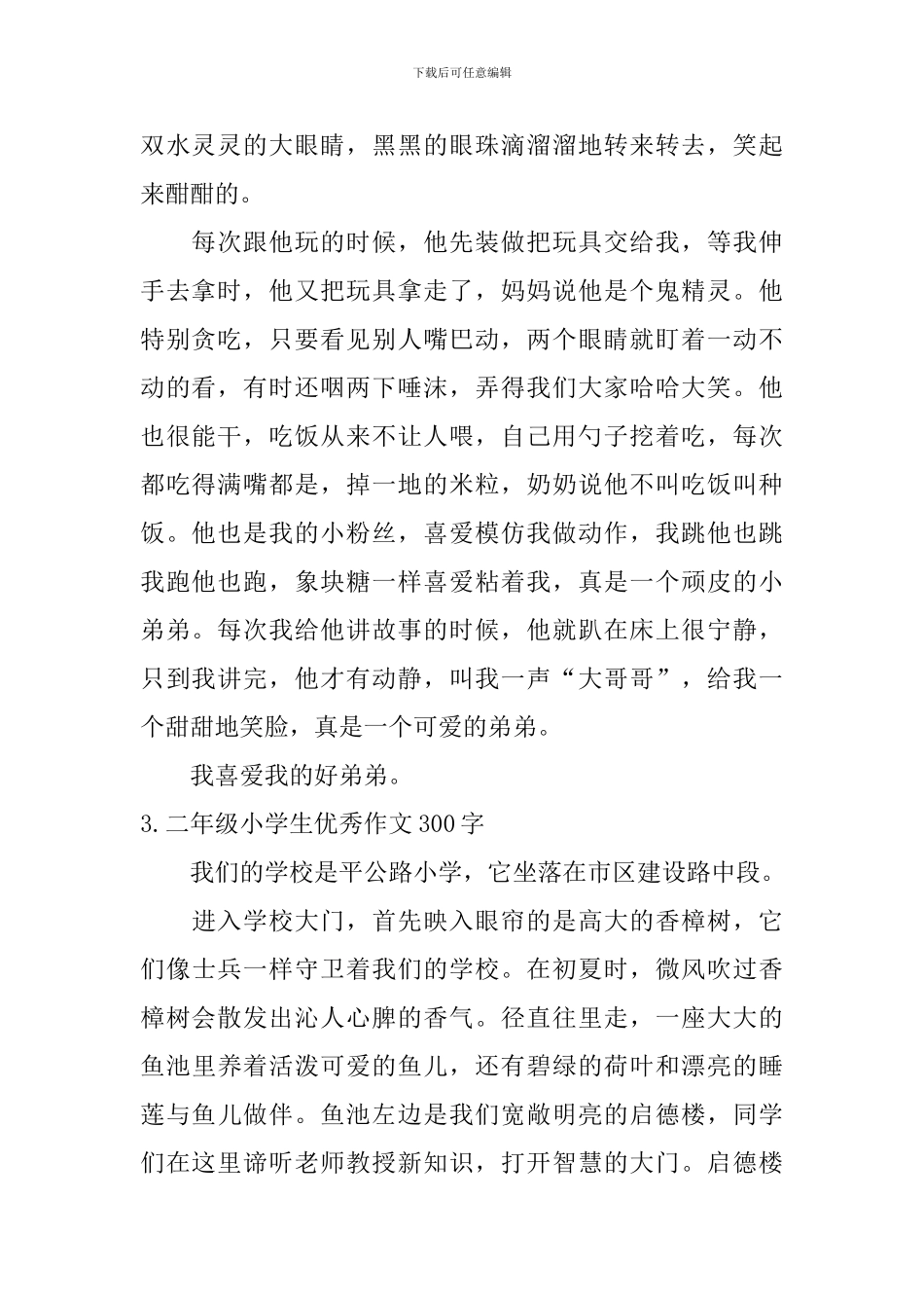 二年级小学生优秀作文300字五篇_第2页