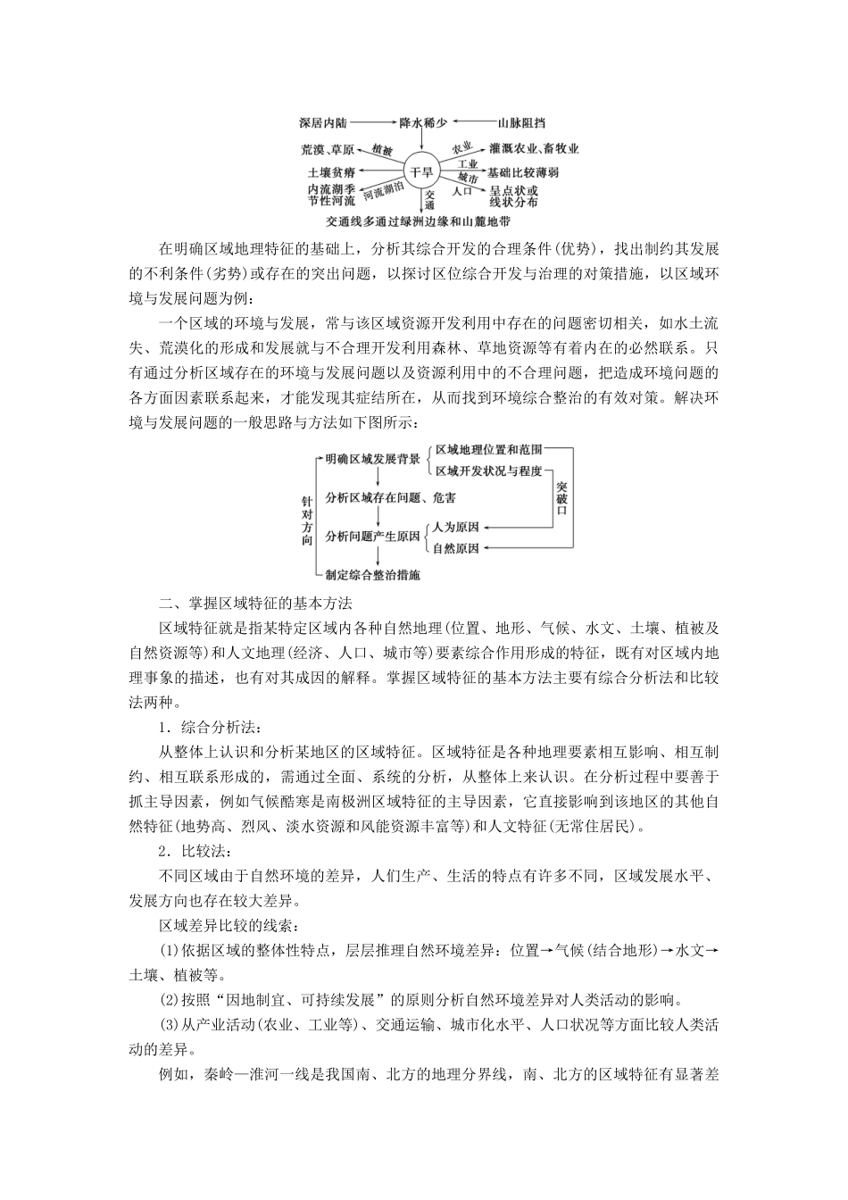 高考地理大二轮复习 模块知识交汇（三）区域问题的综合探究学案-人教版高三全册地理学案_第2页