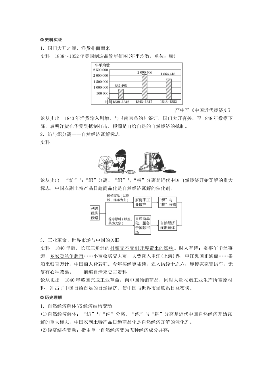 （浙江选考）高考历史一轮总复习 专题十一 近代中国资本主义的曲折发展 考点27 近代中国民族工业的兴起学案-人教版高三全册历史学案_第3页