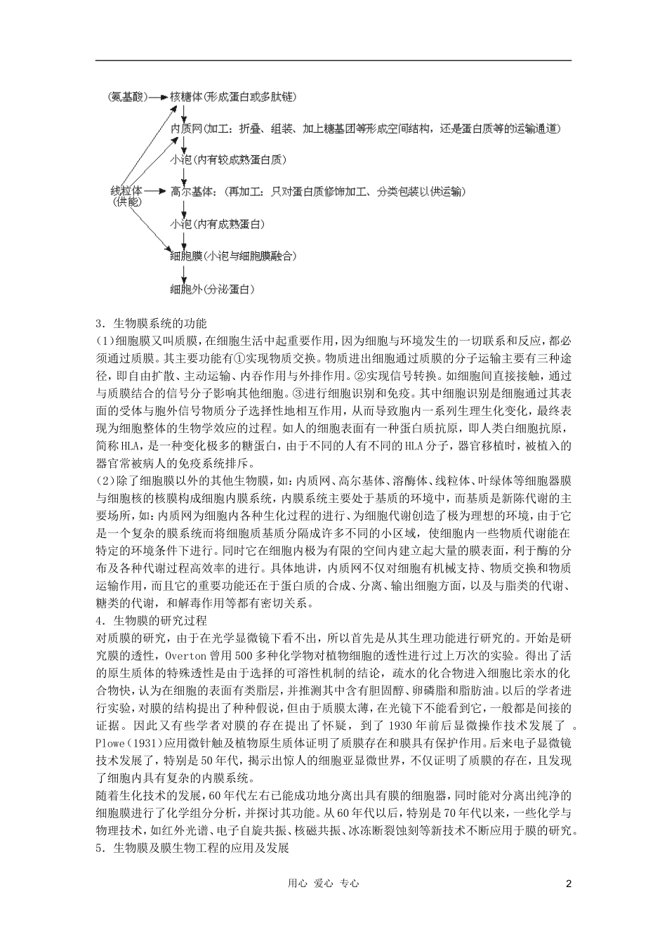 高中生物 第9章 细胞的生物膜系统全套导学案 新人教版必修1_第2页